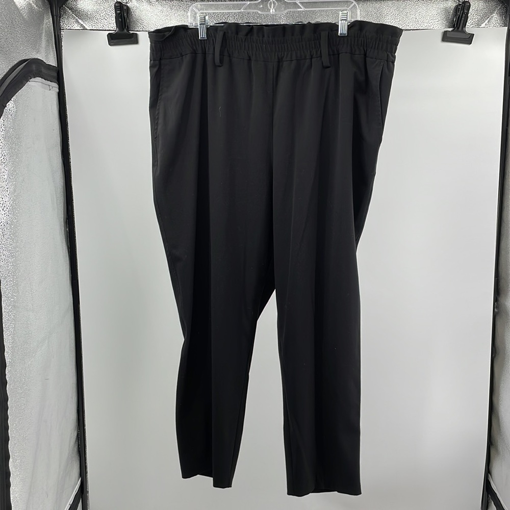 MICHAEL Michael Kors Black Paperbag Waist Pull-On Pants Size 2X